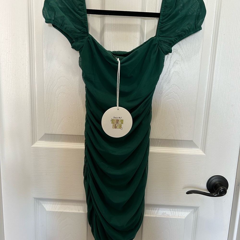 Princess Polly NWT green bodycon dress size 2